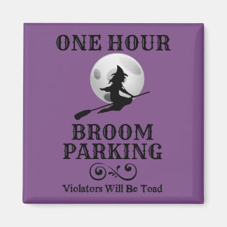 Halloween Witch, en timmes parkering Magnet
