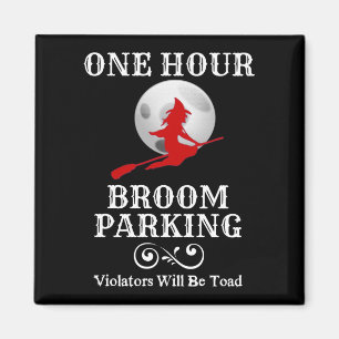 Halloween Witch, en timmes parkering Magnet
