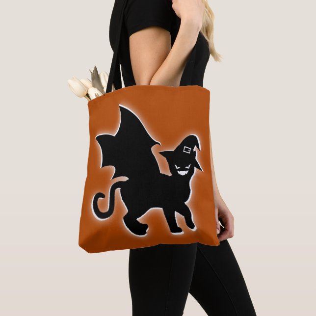 Halloween Witch Fladdermus Cat Tygkasse (Närbild)