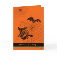 Halloween Witch Fladdermus Spider Scary Orange-rol