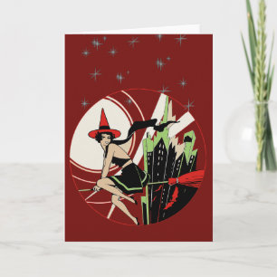 Halloween Witch Flies (vintage) Kort