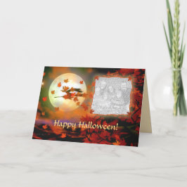 Halloween Witch Flight for Photo Kort