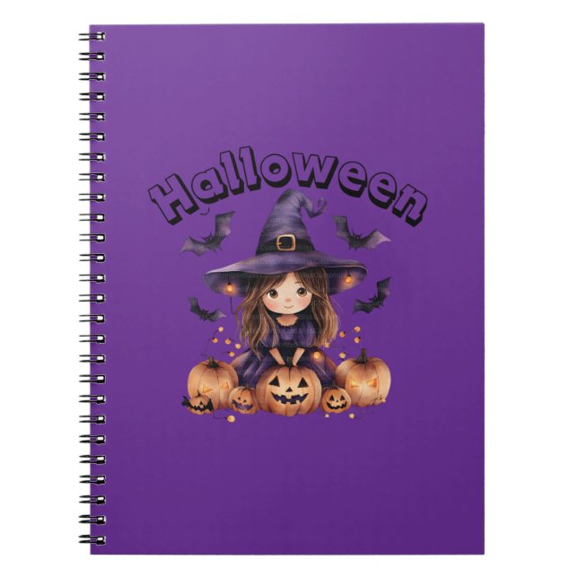 Halloween Witch-fotoanteckningsbok Anteckningsbok (Framsidan)