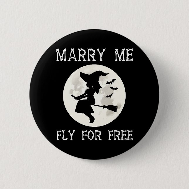 Halloween Witch Funny for Women Wiccan Witchcraft Knapp (Framsida)