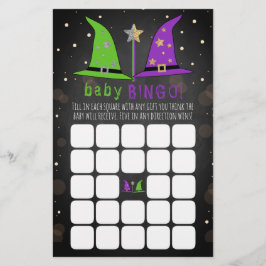 Halloween Witch Gender Reveal Party Bingo Game