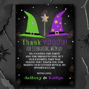 Halloween Witch Gender Reveal Party Tack Kort