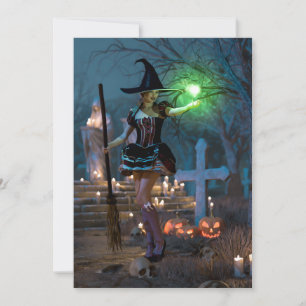 Halloween Witch Girl på skogskortet