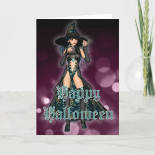 Halloween Witch Happy halloween-hälsningskort 6 Kort