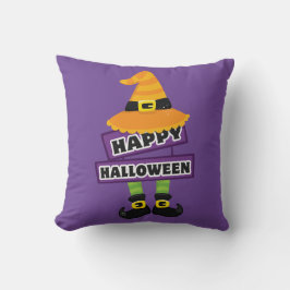 Halloween Witch Hat and Shoes Kudde