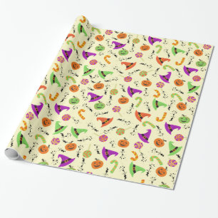 Halloween Witch Hat Candy & Pumpkins 2 Presentpapper