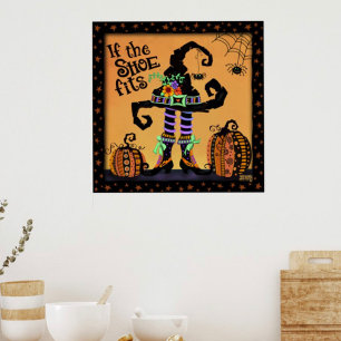 Halloween Witch Hat Cute Shoes Inspiritivity Poste Poster