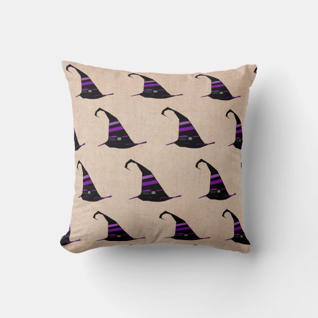 Halloween Witch Hat Kudde (Framsida)