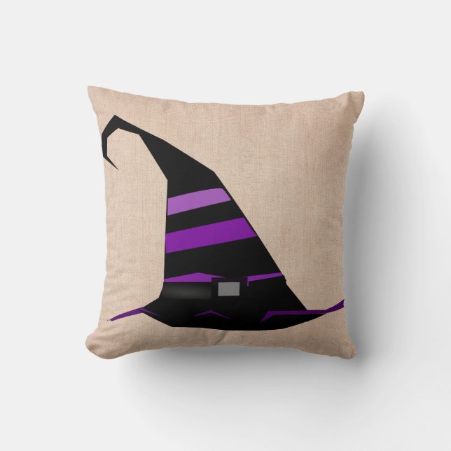 Halloween Witch Hat Kudde (Framsida)