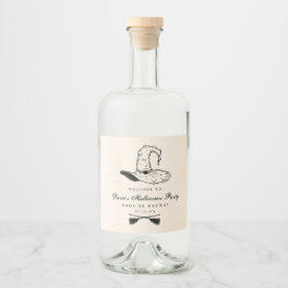 Halloween Witch Hat Label Spritflaskor Etikett