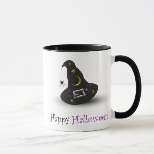 Halloween Witch Hat med Spider - Mugg
