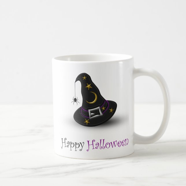 Halloween Witch Hat med Spider - Mugg (Höger)