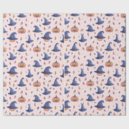 Halloween Witch Hat Pumpkin Wrapping Papper Presentpapper