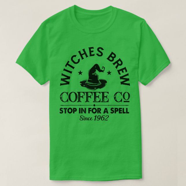 Halloween Witch Hat Witches Brew Coffee & Co  T Shirt (Design framsida)