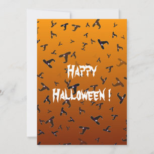Halloween Witch Hats-platta kort