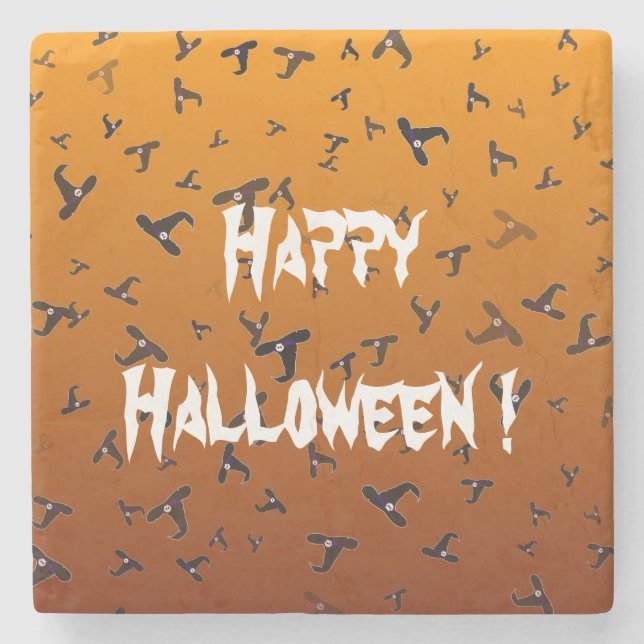 Halloween Witch Hats Stenunderlägg (Framsidan)