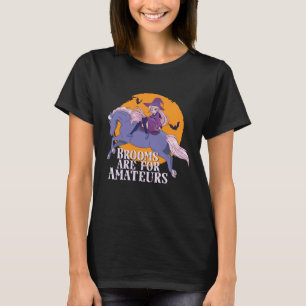 Halloween Witch Horse Lover Cute Anime Girl T Shirt