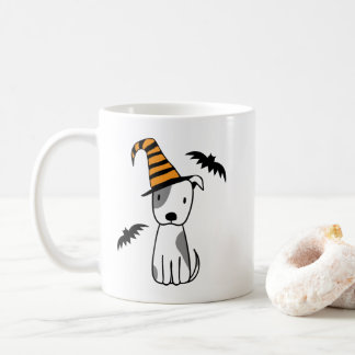 Halloween Witch Hund med Fladdermus Kaffemugg