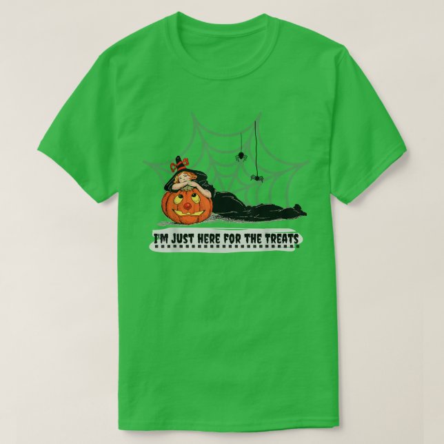 Halloween Witch Jack-O-Lantern, jag är här för T Shirt (Design framsida)