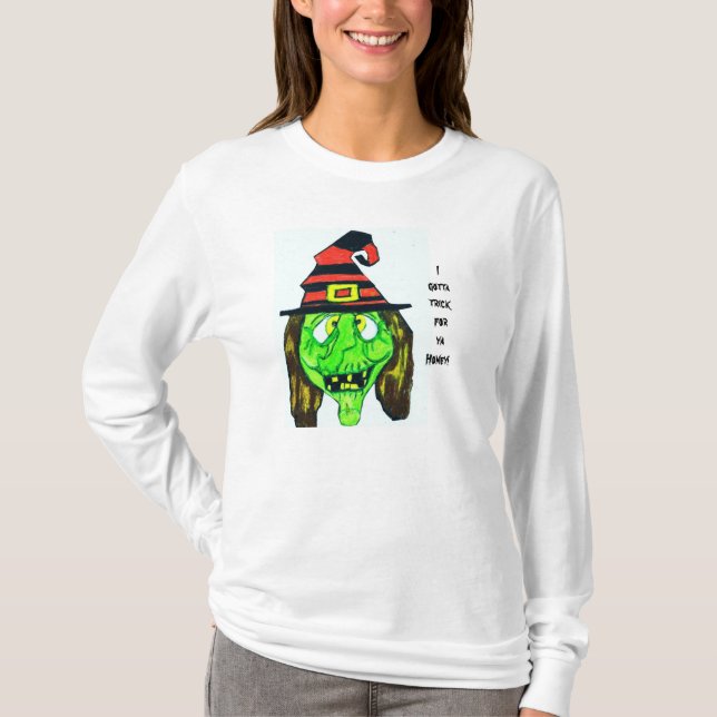 HALLOWEEN WITCH, JAG HAR EN TRICK T SHIRT (Framsida)