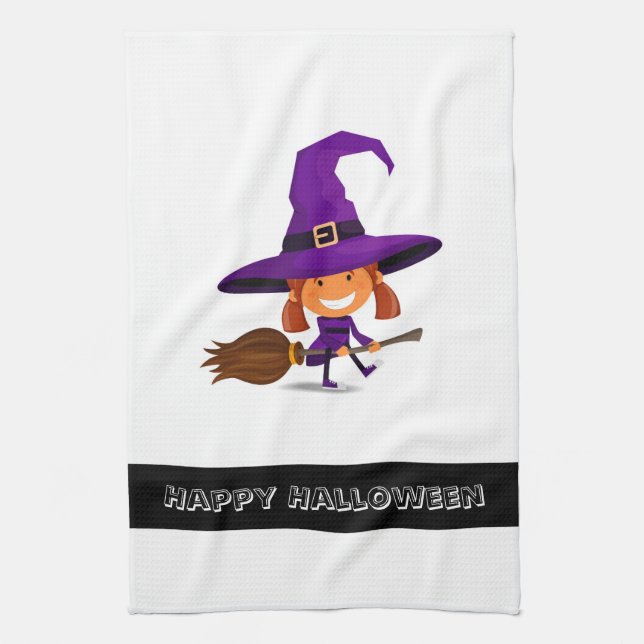 Halloween Witch Kitchen Towel Kökshandduk (Vertikal)