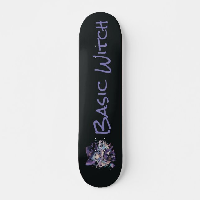 Halloween/Witch/lila Mini Skateboard Bräda 18,5 Cm (Framsida)