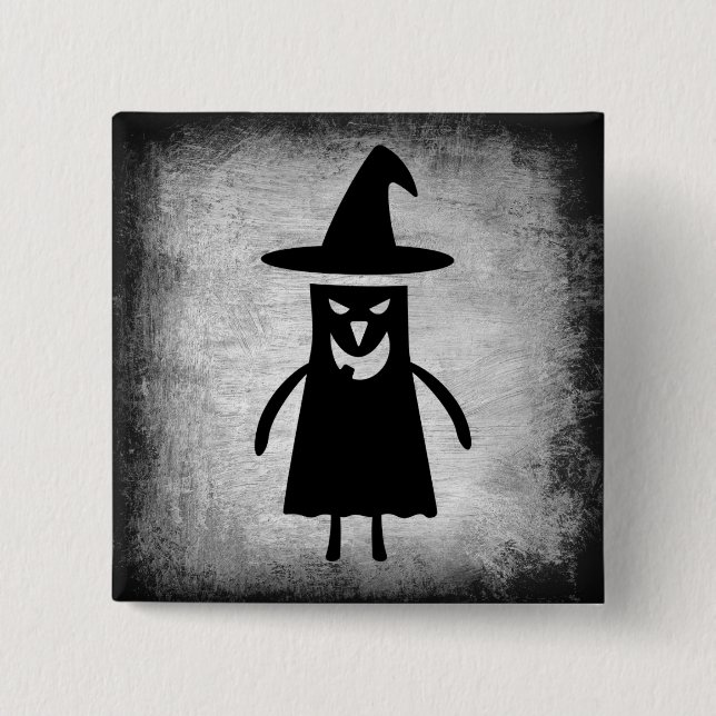 Halloween Witch (lite läskigt) Button Knapp (Framsida)