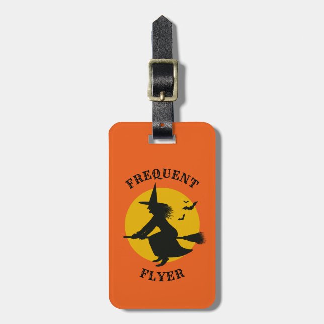 Halloween Witch Luggage Tag Bagagebricka (Vertikal Framsida)