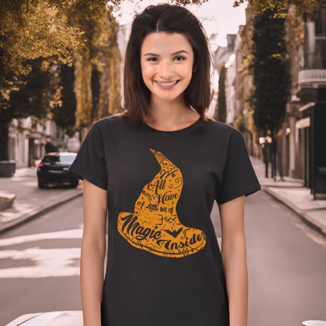 Halloween Witch Magic Witchy Hat T Shirt (Skapare uppladdad)
