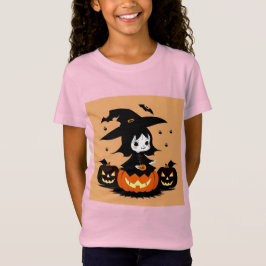 Halloween Witch med Pumpkins T Shirt