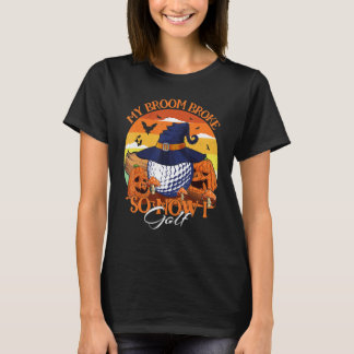 Halloween Witch mitt rum Fattigt så nu Golf T Shirt