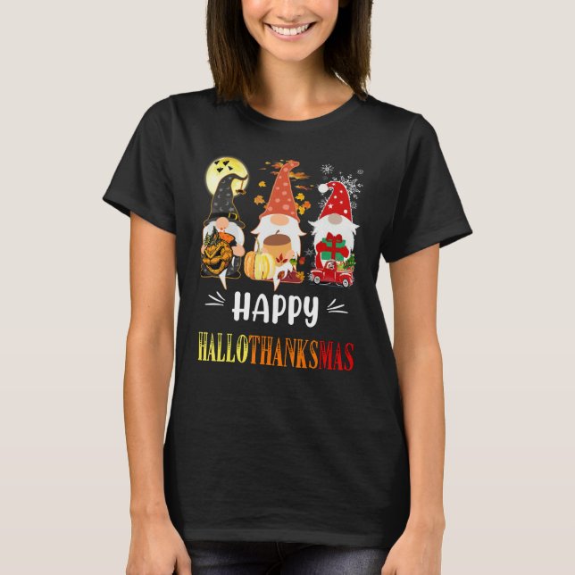 Halloween Witch Momster Halloween Gnomes Scary Spo T Shirt (Framsida)
