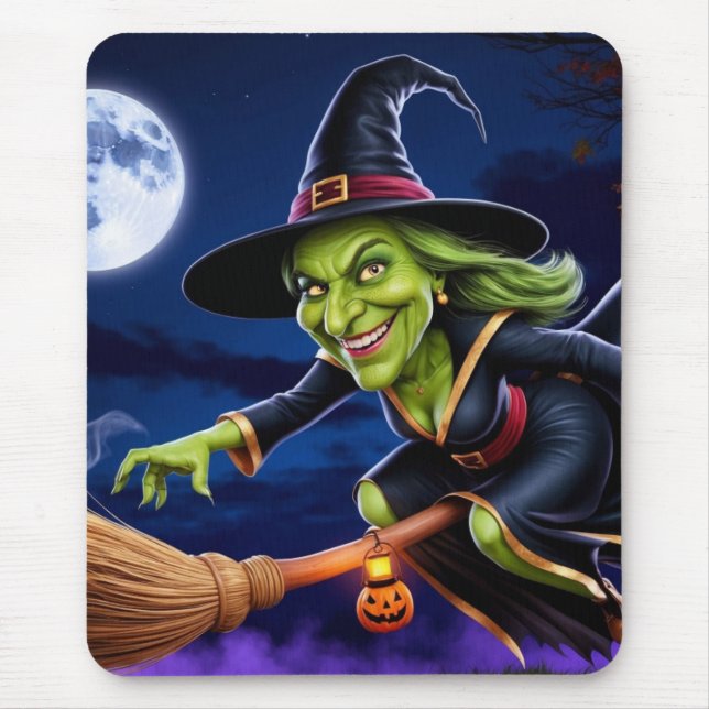 Halloween/Witch Mouse Pad Musmatta (Framsidan)