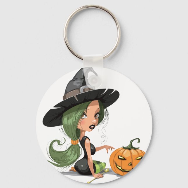Halloween Witch Nyckelring (Framsida)