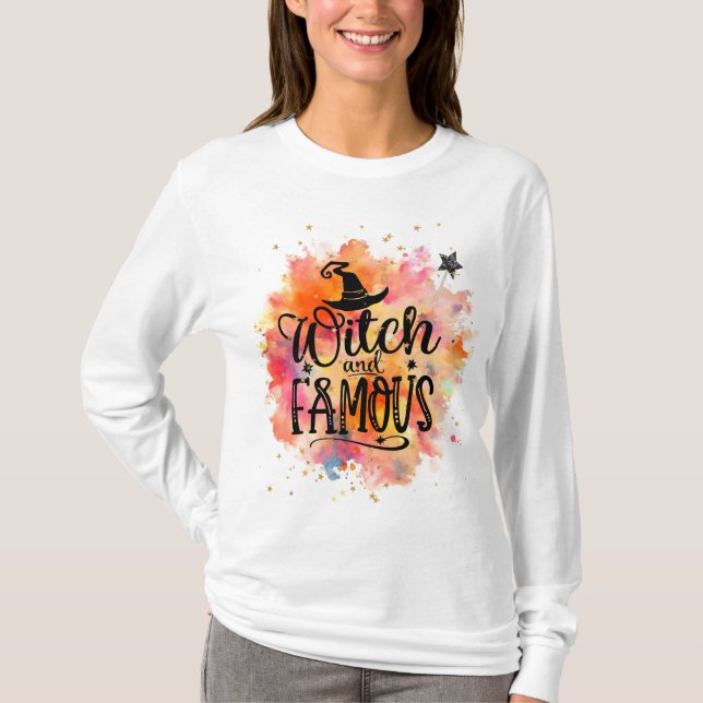 Halloween Witch och Berömd T Shirt (Framsida)