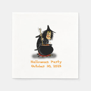 Halloween Witch och Caldron Pappersservett
