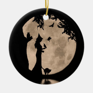 Halloween Witch och Familiars Dekorationer Ornamen