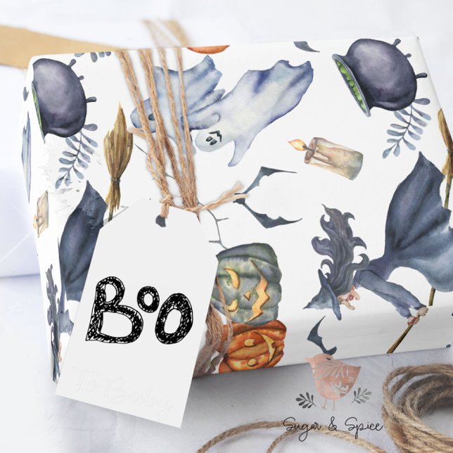 Halloween Witch och Ghost Wrapping Papper Presentpapper (Skapare uppladdad)