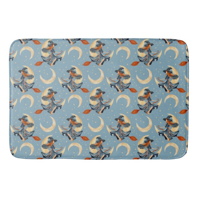 Halloween Witch och Måne Badrumsmatta (Framsidan)