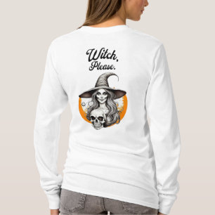 Halloween Witch och Skeleton Witch, snälla T Shirt