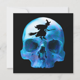 Halloween Witch och Skull Kort