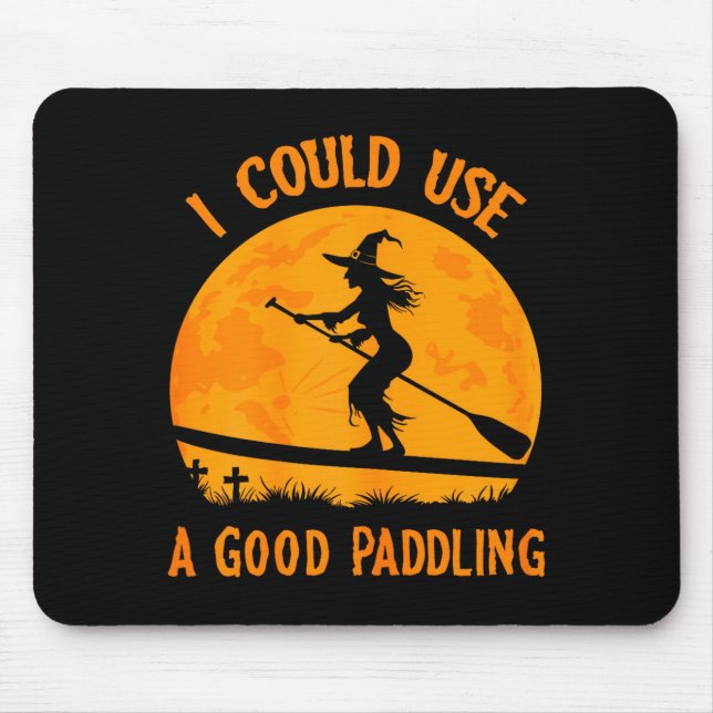 Halloween Witch Paddleboarder Sup Standup Paddling Musmatta (Framsidan)