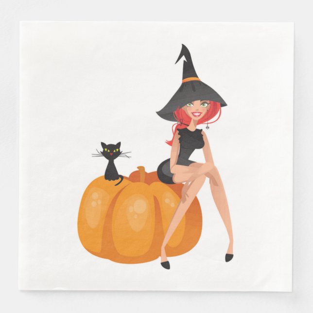 HALLOWEEN WITCH PAPPERSSERVETT (Framsida)