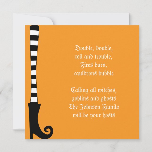 Halloween Witch Party-inbjudan Inbjudningar (Framsida)
