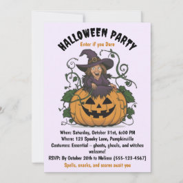 Halloween Witch Party-inbjudan Inbjudningar