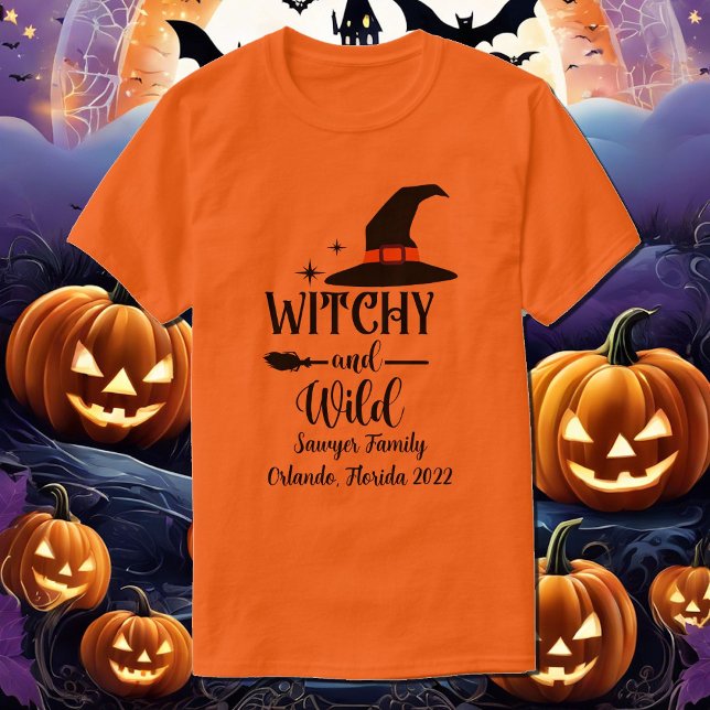 Halloween Witch Personalize Namn Group Vacation T Shirt (Skapare uppladdad)
